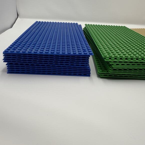 LEGO Baseplate Lot 32x32 16x32 Blue Green Tan Gray Building Plates - Picture 5 of 7